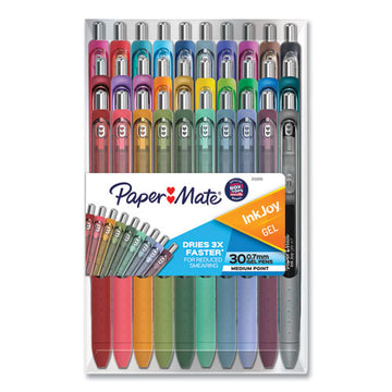 Paper Mate® Inkjoy Gel Pen, Retractable, Medium 0.7 Mm, Assorted Ink And Barrel Colors, 30-pack freeshipping - TVN Wholesale